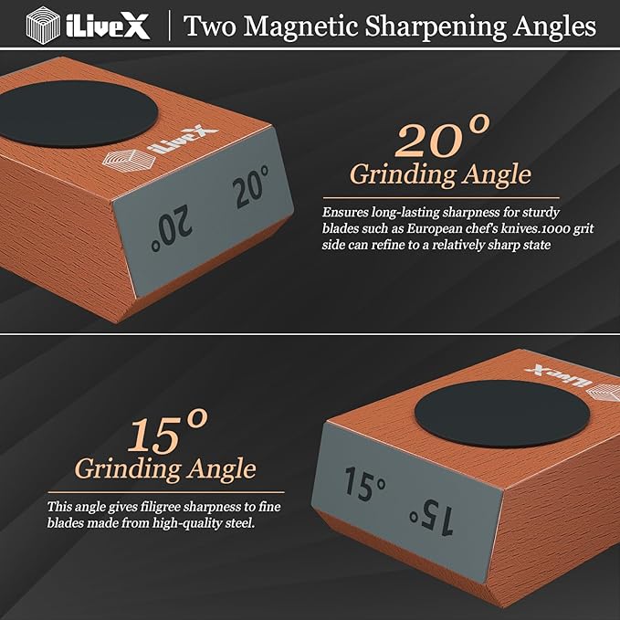 Rolling Knife Sharpener – Work Sharp Sharpener for Kitchen & Pocket Knife Sharpening Kit with Sharpening Stone – Roller Knife Sharpener, Afilador de Cuchillos – Kitchen Gadget & Tool