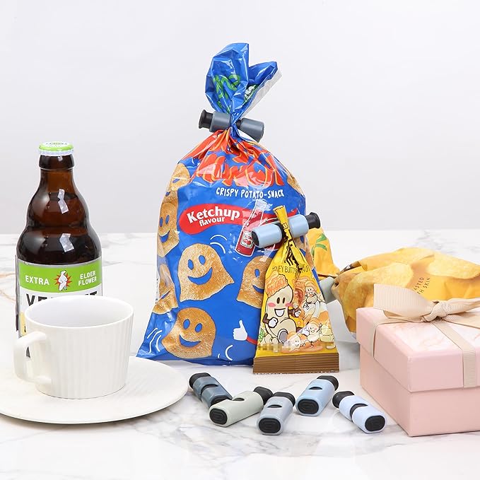 Mr. Pen- Squeeze and Lock Bread Bag Clips, 24 Pack, Squeeze and Lock Bread Clips, Bag Clips for Food Storage, Snack Clips for Food Packages, Food Clips for Bags, Plastic Bag Clip, Food Bag Clips