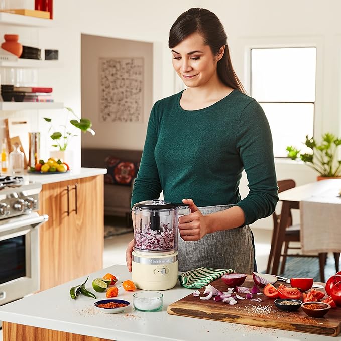KitchenAid Cordless 5 Cup Food Chopper, KFCB529QAC Almond Cream