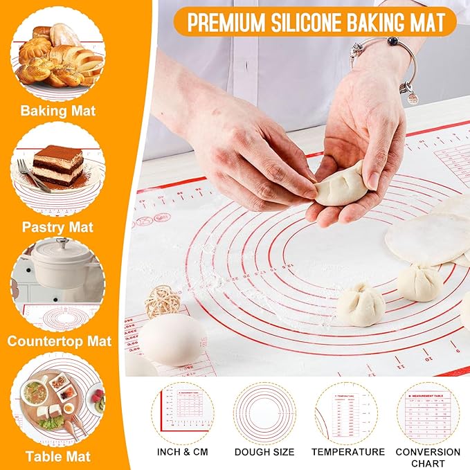 Pasta Making Tools, 10 Piece Wood Pasta Making Kit with 3 Rolling Pins, 1 Gnocchi Board, 1 Dough Cutter, 1 Ravioli Cutter, 1 Ravioli Maker, 2 Pasta Stamps, 1 Baking Mat, Ravioli Pasta Set for Kitchen