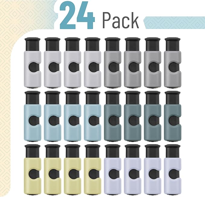 Mr. Pen- Squeeze and Lock Bread Bag Clips, 24 Pack, Squeeze and Lock Bread Clips, Bag Clips for Food Storage, Snack Clips for Food Packages, Food Clips for Bags, Plastic Bag Clip, Food Bag Clips