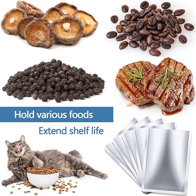 100 Pieces 1 Quart Mylar Bags 6 x 9 Inch, 5 Mil Mylar Bags for Food Storage Coffee Beans Dry Food, Thick Sealable Mylar Bag Medium Size