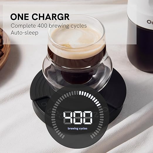 OutIn Claro Portable Coffee Scale,Espresso Scale 2kg/0.1g Accurate Measurement,Pour Over Coffee Scale Multiple Modes,Timer Function,Rechargeable, with Protective Bag