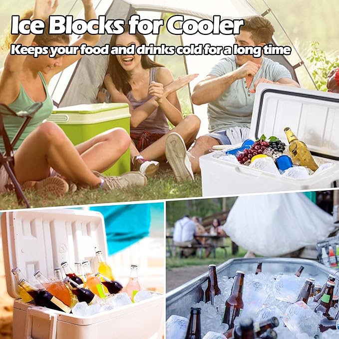 XANGNIER Extra Large Ice Block Mold,2 Pack 4.7lbs Ice Cubes for Cold Plunge or Coolers,Reusable Silicone Ice Molds for Ice Bath Chiller,Big Ice Tray