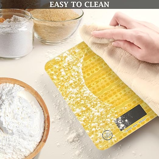 Food Scale Kitchen Scale Food Scales Digital Weight Grams and Ounces Small Electronic Food Scale for Baking Cooking Yellow Fish