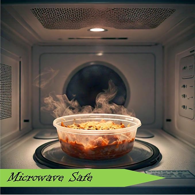 Mr Miracle 16 oz Clear Deli Containers with Lids. Pack of 12. Airtight Reusable Plastic Food and Multi-Purpose Containers. Microwave, Freezer and Dishwasher Safe
