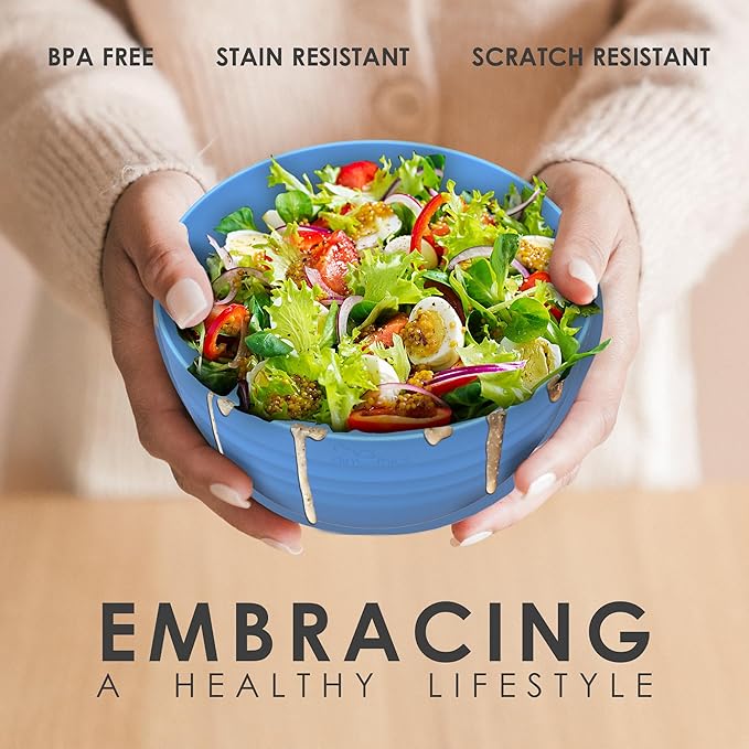 Wheat Straw Bowl Set - 8 Unbreakable 26 Oz Dishwasher & Microwave Safe Bowls for Salad, Rice, Breakfast, Oatmeal & Pasta