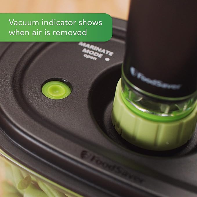 FoodSaver 2129973 Preserve & Marinate 10 Cup Vacuum Seal -Container for Quick Marinating or Freezer and Pantry Storage