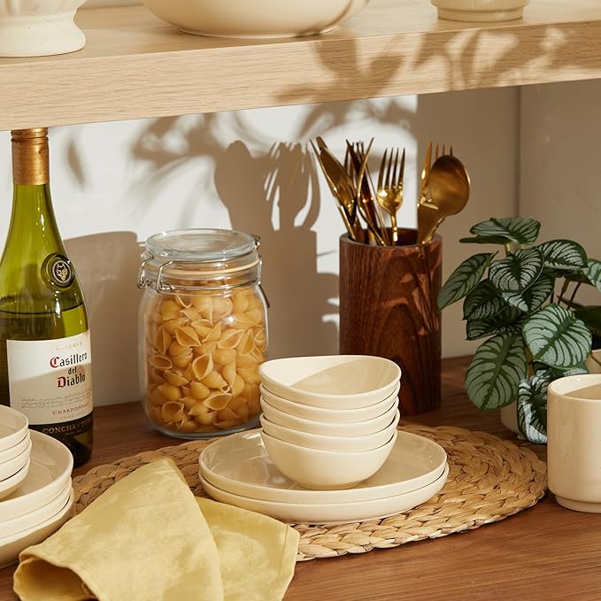 Sweese 4 Inch Porcelain Small 4 oz Bowls for Sauce | Charcuterie | Dipping | Snack | Condiment | Side Dishes Set of 6 - Microwave, Dishwasher and Oven Safe - Beige