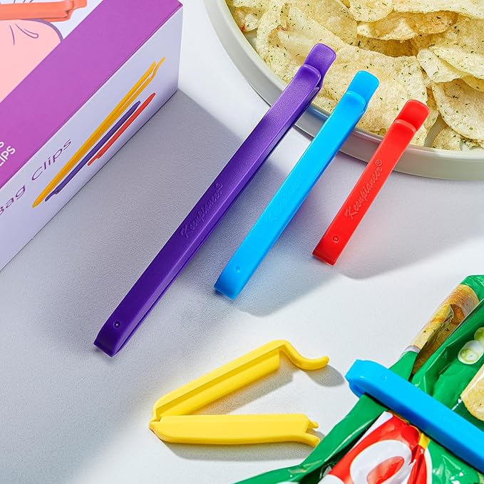 Keenpioneer Decorating/Icing Bag Sealing Clips, 60 Pack, Multipurpose for Food and Snack Storage, 3inch, 4inch and 6inch long