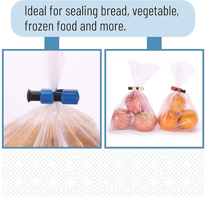 Mr. Pen- Squeeze and Lock Bread Bag Clips, 16 Pack, Squeeze and Lock Bread Clips, Bag Clips for Food Storage, Clips for Food Packages, Snack Clips, Food Clips for Bags, Plastic Bag Clip