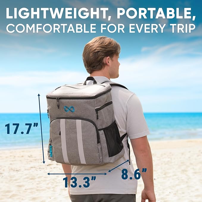 Insulated Backpack Cooler, 54 Can Capacity, Leakproof Liner, Soft Cooler Backpack, Beach, Picnic, Camping, Lunch - Everlasting Comfort