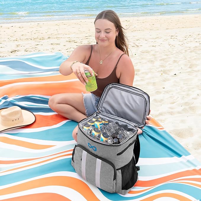Insulated Backpack Cooler, 54 Can Capacity, Leakproof Liner, Soft Cooler Backpack, Beach, Picnic, Camping, Lunch - Everlasting Comfort