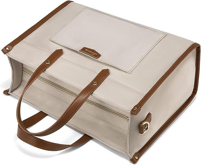 LOVEVOOK Lunch Bag Women Fashion,Lightweight Large Capacity Insulated Lunch Box for Office Work Picnic,Nude-Apricot,M