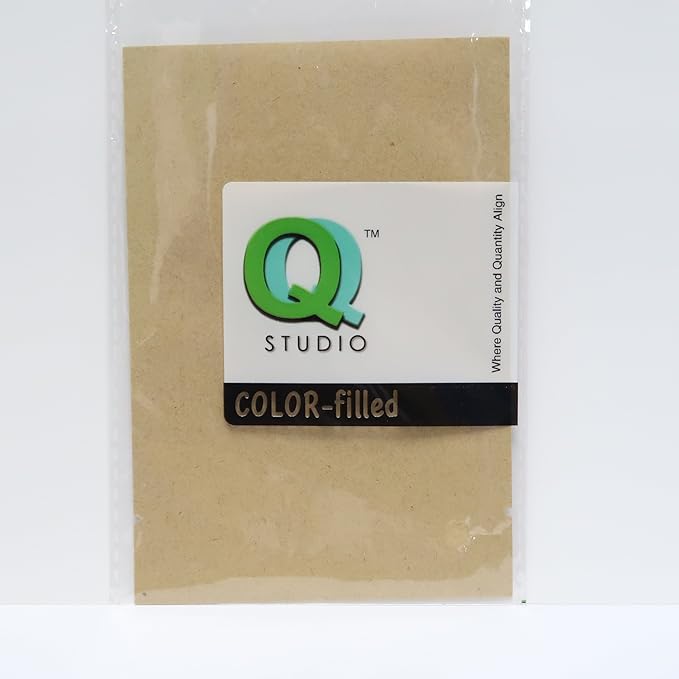QQ Studio 100 PCS Metallic Mylar Foil Open Top Sealable Bags (7x10cm (2.7x3.9"), 100x Kraft)