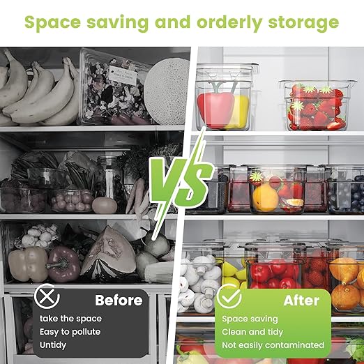 6 Pack Plastic Food Pan with Lid 1/6 Size 2.5 Inch Deep Restaurant Clear Food Storage Containers Polycarbonate Commercial Hotel Pans for Fruits Vegetables Beans Corns (12 PCS, 2.5'' Deep)