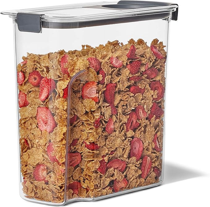 Rubbermaid Brilliance Airtight Cereal Food Storage Container, Shatterproof, BPA-Free and Dishwasher-Safe, 32oz Capacity (Pack of 2)