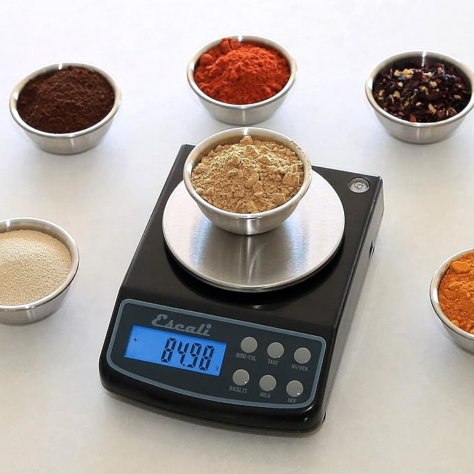 Escali Lab Weight Scale L Series, 8 x 5.75 x 2.5 in, Black