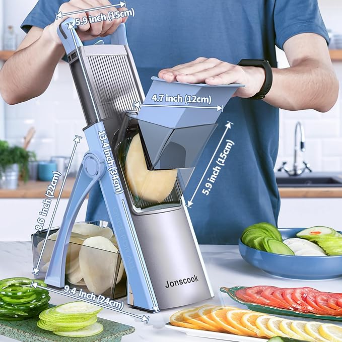 Chopper Vegetable Cutter, Safe Mandoline Slicer for Kitchen, Vegetable Chopper, Vegetable Slicer and Chopper