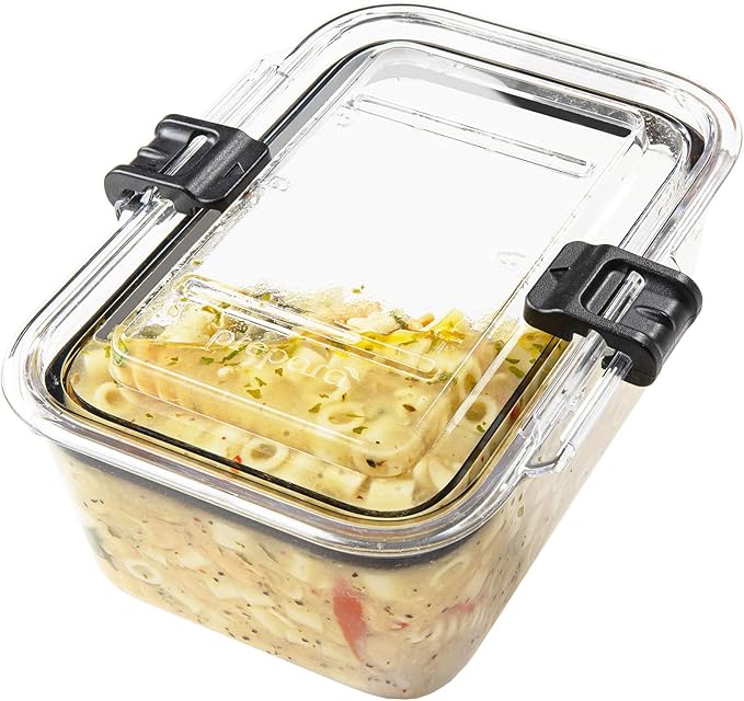 Prepara Latchlok 7.8 Cup Tritan Food Storage Container, Set of 2, Clear