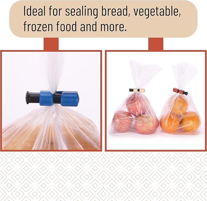 Mr. Pen- Bag Clips, 8 Pack, Squeeze and Lock Bread Bag Clips for Food Storage, Food Clips for Bags, Bread Clips, Plastic Bag Clip, Bag Closure Clips, Bread Clips Plastic, Bread Bag Clip