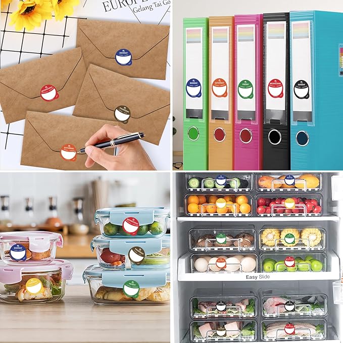 7000 PCS Day of The Week Stickers,Food Labels Stickers, Writable and Removable Day Label Peel Tab for Containers Bottles Food Bags, Home Kitchen Restaurant Supplies for Inventory Management (7000)