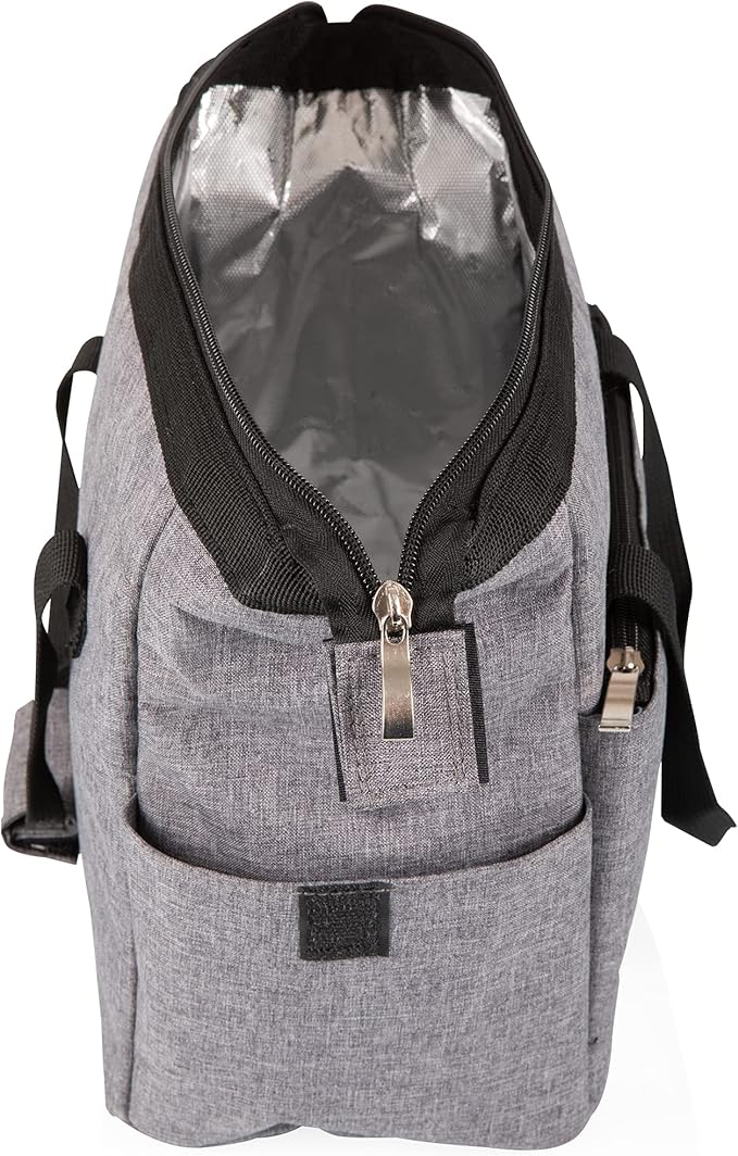 PICNIC TIME Star Wars Mandalorian Mythosaur Skull On The Go Lunch Bag, Soft Cooler Lunch Box, Insulated Lunch Bag, (Heathered Gray) 10 x 6 x 10.5