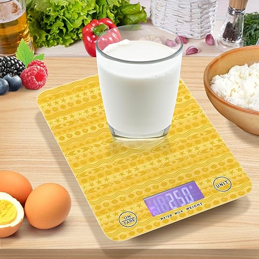 Food Scale Kitchen Scale Food Scales Digital Weight Grams and Ounces Small Electronic Food Scale for Baking Cooking Yellow Fish