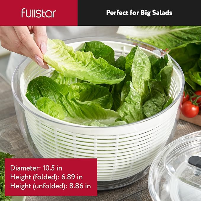 Fullstar Mandoline Slicer for Kitchen, Fruit Cutter, Cheese Grater, Cucumber Slicer, Food Cutter & Kitchen Gadgets (3 in 1, White)