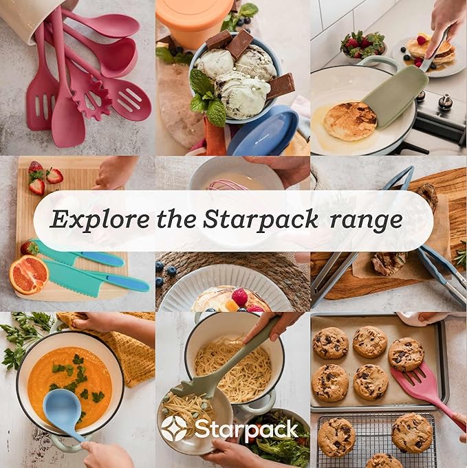 Starpack 'Freeze the Day' Leaf-Free Lids for Ice Cream Storage Containers for Freezer (4 Pcs) - 1 Quart Ice Cream Containers for Homemade Dessert - Reusable Frozen Dessert Containers (Silicone)