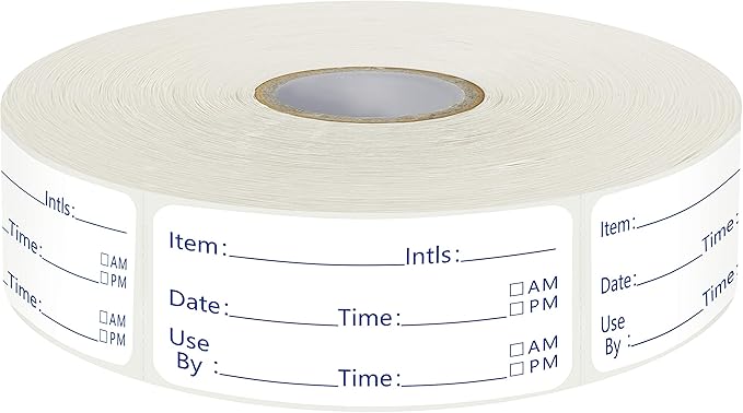 500 Removable Freezer Pantry Canning Labels Set Water Oil Resistant with Perforation Line for Food Containers Jars Kitchen Restaurant Storage Organization (Detailed Area Version, 2” X 1”) …