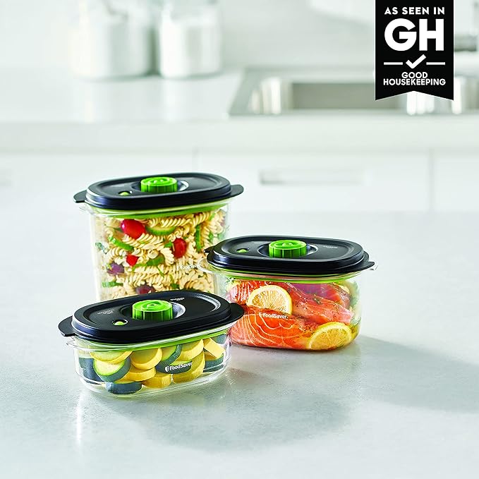 FoodSaver 2129973 Preserve & Marinate 10 Cup Vacuum Seal -Container for Quick Marinating or Freezer and Pantry Storage