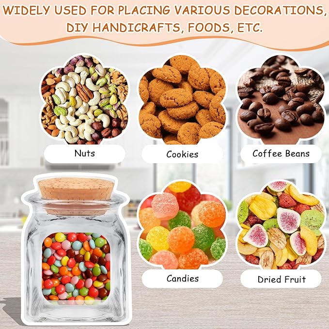 100 Pcs Reusable Mason Jar Bags - Large Food Storage Ziplock, 5.5" X 7.8" Cute Plastic Zipper Leakproof for Freezer, Kitchen, Camping, Picnic Organizer