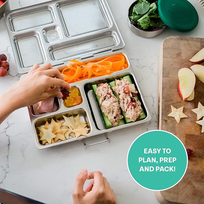 PlanetBox Classic Stainless Steel Bento Lunch Box for adults and kids