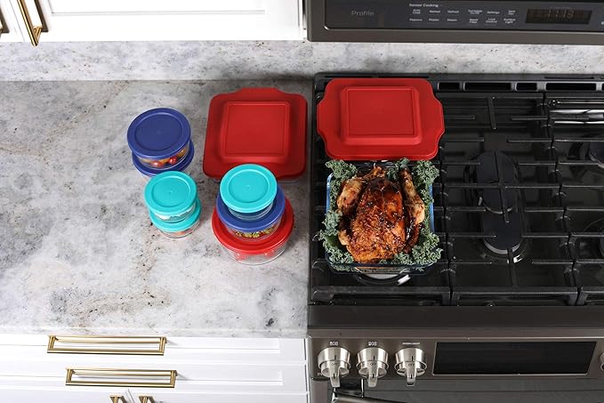 BOVADO USA Meal Prep Glass Food Storage Containers (20-Piece Set)