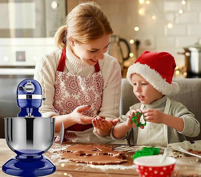 5.5 QT Stainless Steel Mixer Bowl Compatible with Kitchen Aid Tilt-Head Stand Mixers 4.5-5 Quart, Kitchen Ald Mixer Bowl for Classic&Artsian Stand Mixers