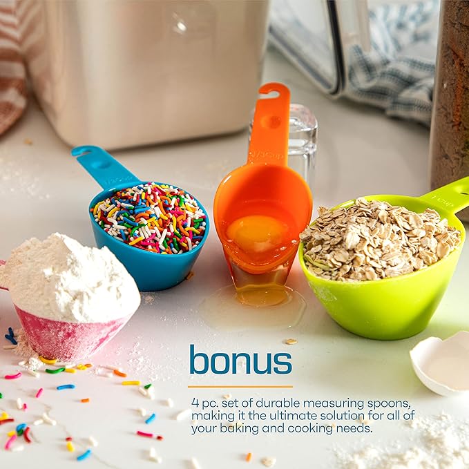 Flour Sugar Storage Containers (5.3L/4pk) Great Rice Canisters Sets For The Kitchen pantry, Large Food Storage Containers With Lids Airtight