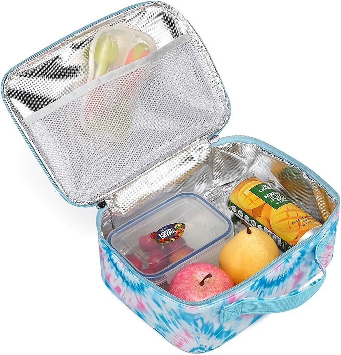 BLUEFAIRY Girls Backpack with Lunch Box for Kids Primary Elemenatry School Bag Set Middle School Bookbags Set for Teens Childs Back to School Gifts 2 Pcs Blue