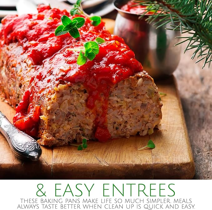 PLASTICPRO [5 Lb 25 Pack Disposable Loaf Pans Aluminum Tin Foil Meal Prep Bakeware - Cookware Perfect for Baking Cakes, Bread, Meatloaf, Lasagna 5 Pound 12.5'' X 6.25'' X 3.5''