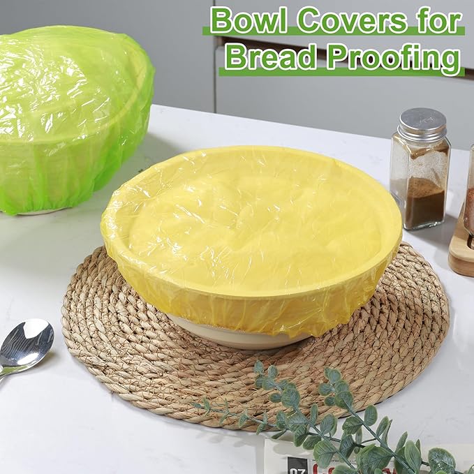 Bowl Covers for Bread Proofing Plastic Elastic Reusable Food Storage Covers Stretch Wrap Shower Caps Fresh Keeping Bags Elastic Alternative to Foil for Family Outdoor Picnic 3 Size(120)