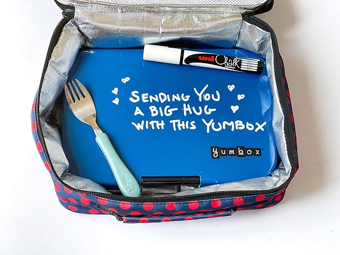 Yumbox Tapas Leakproof Bento Lunch Box - 5-Compartment Bento Container for Adults and Kids; Large, Leakproof & Easy Clean; Lunch Box Kids (Monte Carlo Blue Clear Navy Tray)