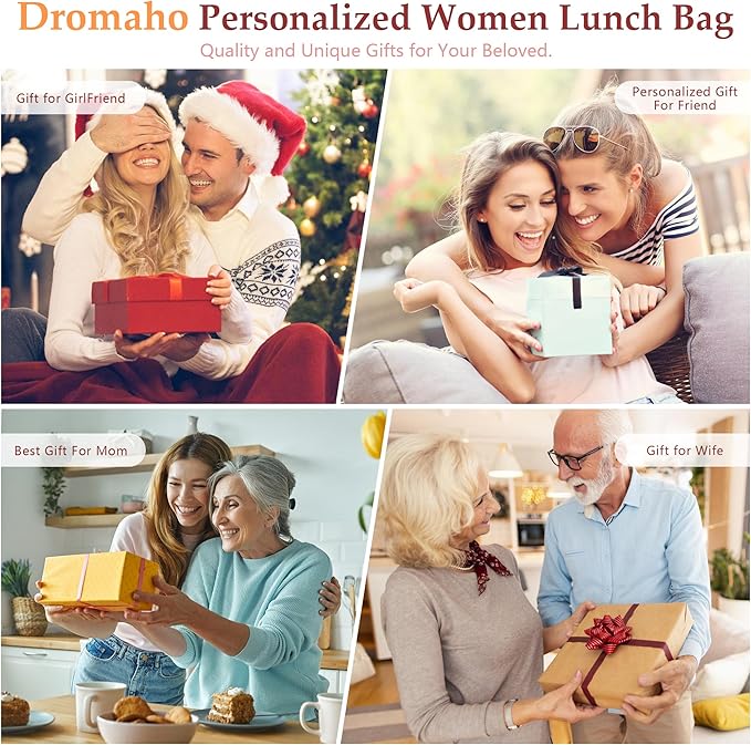 Personalized Initials Lunch Box for Women& Men,Preppy Reusable 10 L Insulated Lunch Bag,Leakproof Large Adults lunch tote Cooler Bags Insulated for Beach,Travel,Work,Picnic-Birthday Gifts(Beige)