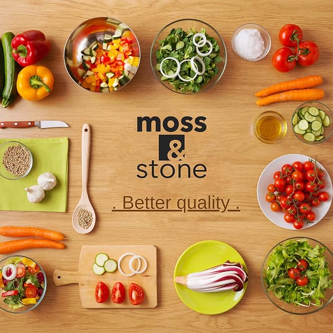 Moss & Stone Air Tight 16 Piece Plastic Food Storage Containers with Lids, Safe Lunch Box Set For DIshwasher and Microwave, Leak Proof Storage Containers For Food- BPA Free