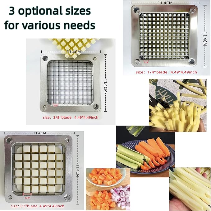 440C Commercial Food Grade Vegetable Chopper Dicer Blade Replacement Stainless Steel Blade for Chopper Dicer(1/2)