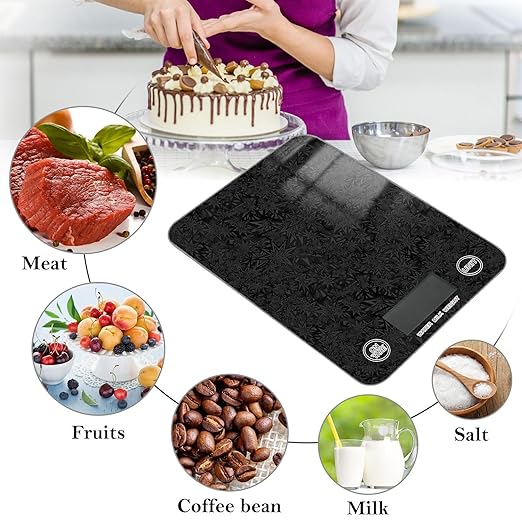 Food Scale Kitchen Scale Food Scales Digital Weight Grams and Ounces Small Electronic Food Scale for Baking Cooking Black