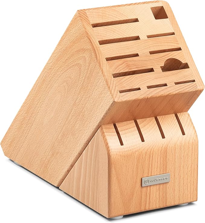 WÜSTHOF 15-Slot Natural Wood Knife Storage Block