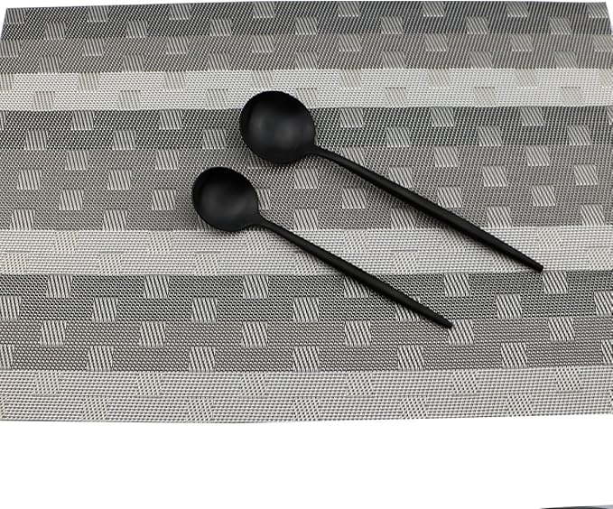 Luxury Black Matte Flatware 10 Pieces 18/10 Stainless Steel Salad Spoons and Forks Knife Set Black Silverware Set DISHWASHER SAFE, Service for 2