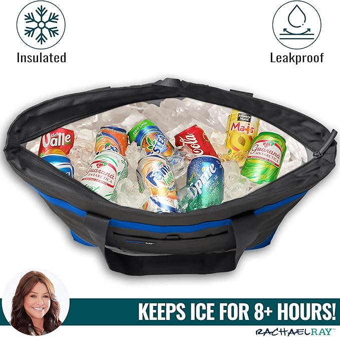 Rachael Ray Jumbo Chillout Thermal Tote, Insulated Soft Sided Cooler Bag
