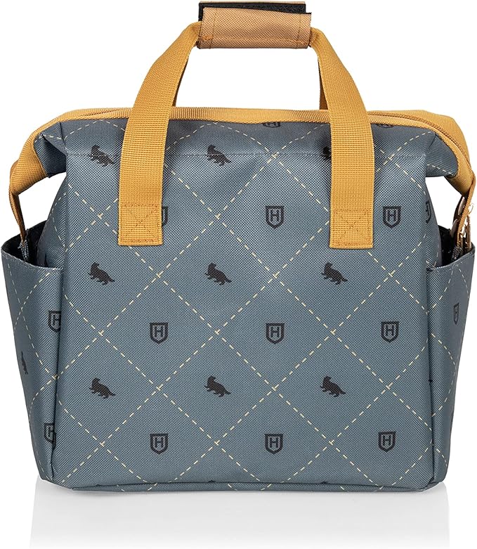 PICNIC TIME Harry Potter Hufflepuff On The Go Lunch Cooler, Soft Cooler Lunch Box, Insulated Lunch Bag, (Black with Yellow Accents)