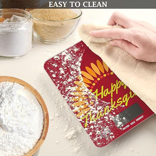 Food Scale Kitchen Scale Food Scales Digital Weight Grams and Ounces Small Electronic Food Scale for Baking Cooking Happy Thanksgiving